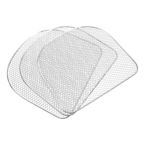 POPETPOP 3 Stück Teiliges Air Fryer Grillgestell aus Edelstahl Stapelbares Dehydrator und Backofengestell Robustes Zubehör für Heißluftfritteuse Einsetzbar für Gesunde Küchenzubereitung von POPETPOP