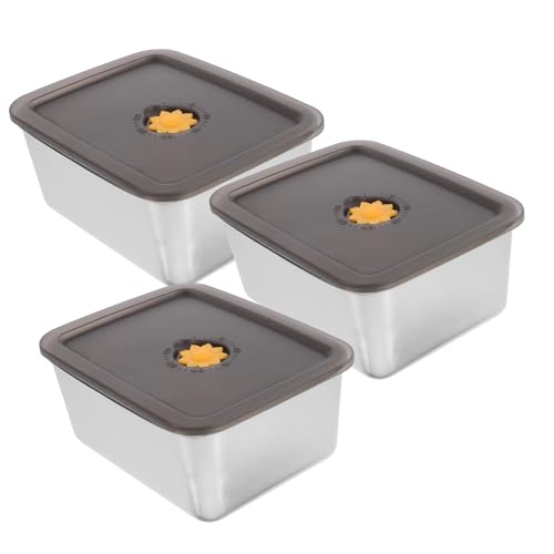 POPETPOP 3 Stück Teiliges Edelstahl Frischhaltedosen mit Silikondichtung Auslaufsicher für Obst Gemüse und Gefrierschrank Tragbare Aufbewahrungsboxen für Outdoor und Küche POPETPOP 3 Stück Teiliges Edelstahl Frischhaltedosen mit Silikondichtung Auslaufsicher für Obst Gemüse und Gefrierschrank Tragbare Aufbewahrungsboxen für Outdoor und Küche von POPETPOP