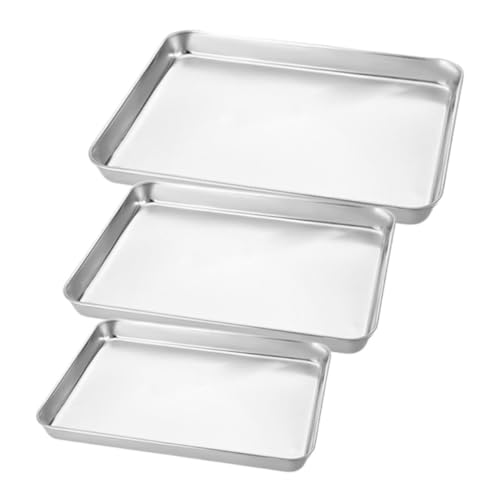 POPETPOP 3 Stück Teiliges Serviertablett Multifunktionale Flache Dampfplatte für Barbecue Reisrollen und Aufbewahrung Rostfrei Glatt Poliert Langlebig Spülmaschinengeeignet Verschiedene POPETPOP 3 Stück Teiliges Serviertablett Multifunktionale Flache Dampfplatte für Barbecue Reisrollen und Aufbewahrung Rostfrei Glatt Poliert Langlebig Spülmaschinengeeignet Verschiedene von POPETPOP
