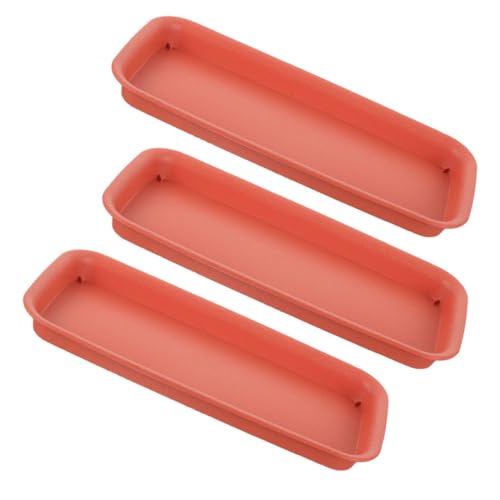 POPETPOP 3 Stück Wasserdichtes Tablett Untersetzer für Pflanzen Topfuntertassen Tabletts Container Gartentröge pflanzentopf untersetzer Pflanzenschalen Blumentopf -Untertassen Plastik rot von POPETPOP