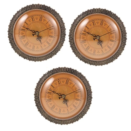 POPETPOP 3 Stück antike Uhr Vintage Uhr eingelegt Uhreinsatz wählen Uhrkopfeinsatz Austausch des Uhreneinsatzes Miniatur-Uhrwerk Quarzuhr DIY-Uhrenkopf Plastik Golden POPETPOP 3 Stück antike Uhr Vintage Uhr eingelegt Uhreinsatz wählen Uhrkopfeinsatz Austausch des Uhreneinsatzes Miniatur-Uhrwerk Quarzuhr DIY-Uhrenkopf Plastik Golden von POPETPOP
