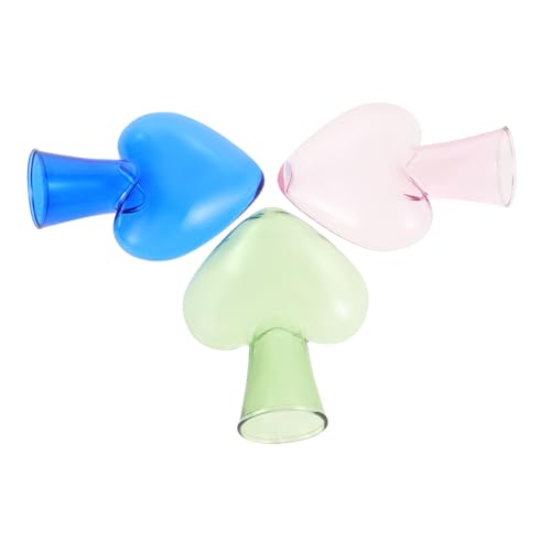 POPETPOP 3 Stück hydroponische Vase Blumentopf in Herzform Vermehrungskübel Glas Tischvasenhalter aus Glas für Pflanzgefäße hydroponisches Terrarium Glühbirnenvase POPETPOP 3 Stück hydroponische Vase Blumentopf in Herzform Vermehrungskübel Glas Tischvasenhalter aus Glas für Pflanzgefäße hydroponisches Terrarium Glühbirnenvase von POPETPOP