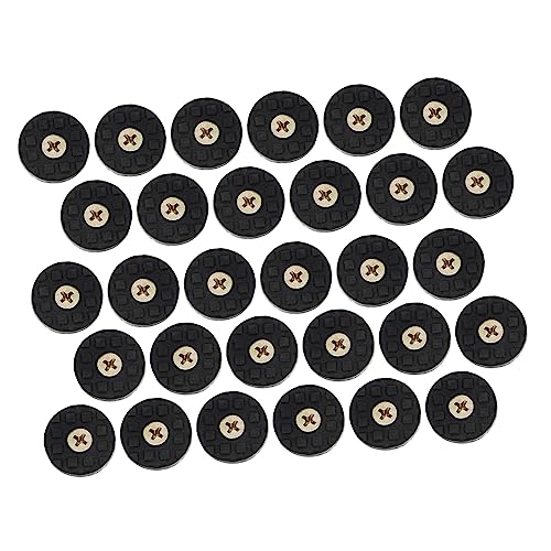 POPETPOP 30 Sätze Erhöhungspads Betterhöhungen Stuhlfußschutz Beine Möbelbein Unterlage Filzkissen Möbelhebematte Fußmatte zu Hause Tischfußmatte Bett Fußmatte Plastik Black von POPETPOP