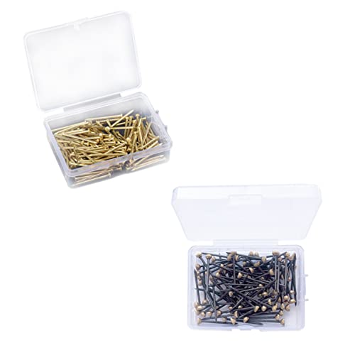 POPETPOP 300 Stück Teiliges Nagel Set mit Kupferkopf und Holznägeln Bilderrahmen Nägel Rundkopf Robustes DIY Befestigungsset für Fotoaufhängung und Dekoration Schwarz und Goldfarben POPETPOP 300 Stück Teiliges Nagel Set mit Kupferkopf und Holznägeln Bilderrahmen Nägel Rundkopf Robustes DIY Befestigungsset für Fotoaufhängung und Dekoration Schwarz und Goldfarben von POPETPOP