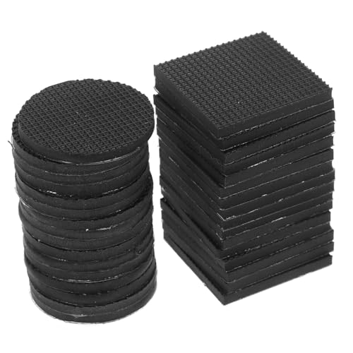 POPETPOP 32 Stück Tischset stuhlbeinschutz Stuhlbeinpolster rutschfeste Tischbein Pads Stuhlbeine Möbel aus Filzgleitern Essen Selbstklebende Möbelfußmatte Chair Foot Covers Kieselgel Brown von POPETPOP