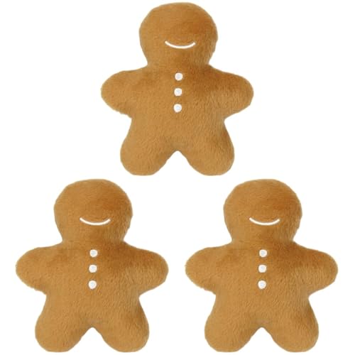 POPETPOP 3pcs Weihnachten Hund Plüschtier Kaufest Lebkuchenmann für Zahnspiel und Gesunde Kauurlaub für Haustiere POPETPOP 3pcs Weihnachten Hund Plüschtier Kaufest Lebkuchenmann für Zahnspiel und Gesunde Kauurlaub für Haustiere von POPETPOP