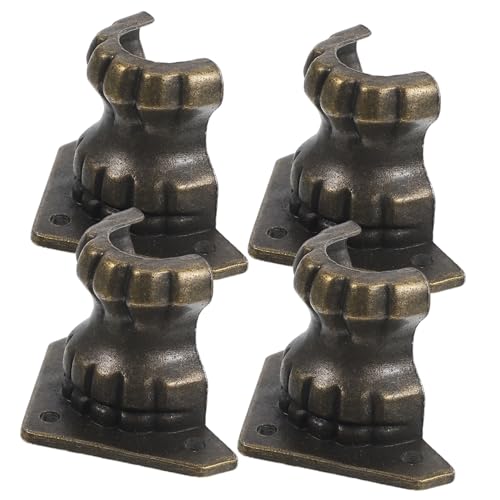 POPETPOP 4 Stück Box Möbelfüße Stützfüße aus Metall Schrankbeine aus Metall Couch füße ersatz Eckmöbelbeine Kommode Beine Couchtischbeine Couch Beine Legierung Olive Green von POPETPOP