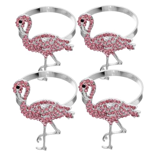 POPETPOP 4 Stück Flamingo Serviettenringe mit Strass Kreative Napkin Clasps für Hawaiianische Party Tischdekoration Vielseitig für Dinner Hochzeit Bankett und Festlichkeiten POPETPOP 4 Stück Flamingo Serviettenringe mit Strass Kreative Napkin Clasps für Hawaiianische Party Tischdekoration Vielseitig für Dinner Hochzeit Bankett und Festlichkeiten von POPETPOP