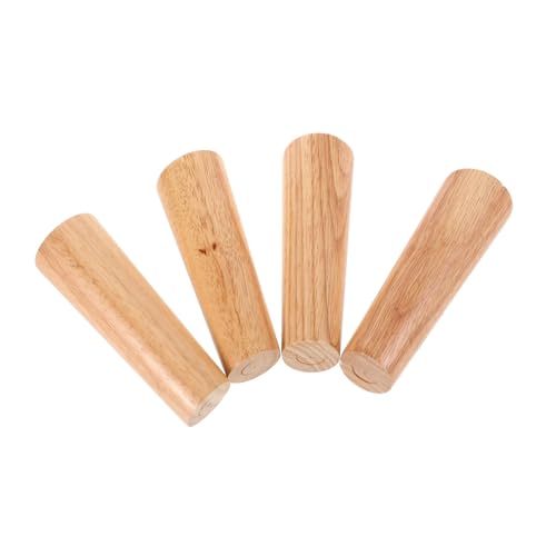 POPETPOP 4 Stück Möbelbeine Möbel Tischbeine Couchtisch Couchbeine Aus Holz Ersatz-sofabeine Möbelstützbein Hockerbeine Aus Holz Küchentischbeine Schreibtischstützbein Khaki Schwamm von POPETPOP