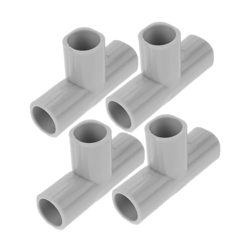 POPETPOP 4 Stück PVC Rohrverbinder T Winkel Fitting für Laufstall Babyzimmer DIY Möbel Regal Flexibel Anpassbar von POPETPOP