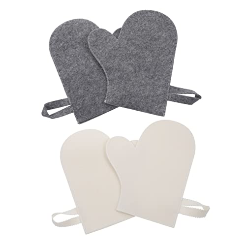 POPETPOP Sauna Fäustlinge 4 Stück Wasserabsorbierende Filz Handschuhe Für Sauna Spa Bequeme Peelinghandschuhe Mit Daumenlöchern Hitze Schutz Atmungsaktiv Saunazubehör Für POPETPOP Sauna Fäustlinge 4 Stück Wasserabsorbierende Filz Handschuhe Für Sauna Spa Bequeme Peelinghandschuhe Mit Daumenlöchern Hitze Schutz Atmungsaktiv Saunazubehör Für von POPETPOP