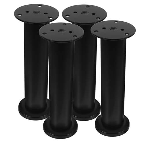 POPETPOP 4 Stück Stellen Sie die Stützbeine EIN Bett Verstellbare Möbelfüße Erweiterbar Bed -Begs SEVENTION Ersatz schlank unter der Matratzenauflage Verstellbare Möbelbeine Stahl Schwarz von POPETPOP
