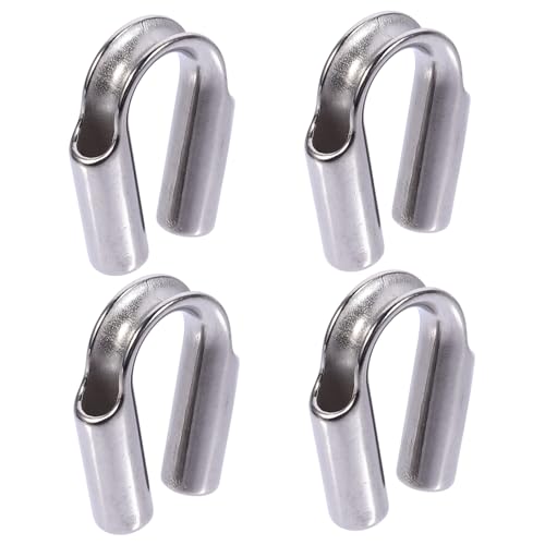 POPETPOP 4 Stück Teiliges Edelstahl Drahtseilösen Seilklemme mit Glatter Oberfläche Rostfrei Abriebfest Praktische Kabelbefestigung für Stahlseile Heavy Duty Chicken Heart Ring für POPETPOP 4 Stück Teiliges Edelstahl Drahtseilösen Seilklemme mit Glatter Oberfläche Rostfrei Abriebfest Praktische Kabelbefestigung für Stahlseile Heavy Duty Chicken Heart Ring für von POPETPOP