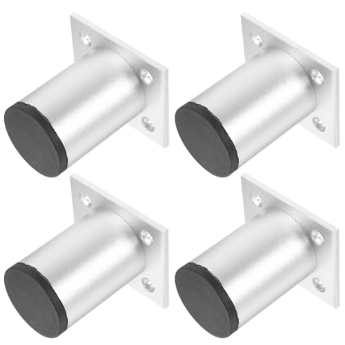 POPETPOP 4 Stück Verstellbare Schrankfüße Ersatz Kommode Beine Filzgleiter Für Möbelfüße Couchtischbeine Verstellbare Möbelfüße Verstellbare Beine Aluminiumlegierung Silber von POPETPOP