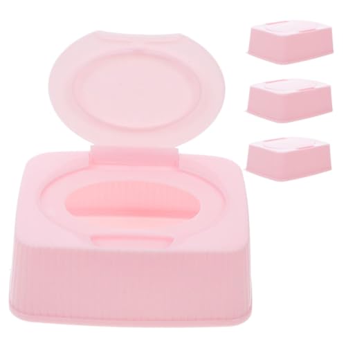 POPETPOP 4stücke Feuchttücher Spender Für Kunststoff Aufbewahrungsbox Mit Deckel Multifunktionale Tissue-Box Für Tücher Masken Und Mehr Für Zuhause Büro Und Unterwegs von POPETPOP