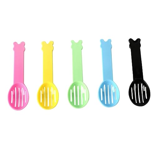 POPETPOP 5 Stück Hamster-Sandschaufel Meerschweinchen-Löffel Hundekotschaufel Mit Beutelbefestigung Hamster-Gerbille-Schaufel Hamster-Mülllöffel Hamsterkäfig-Zubehör von POPETPOP