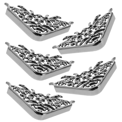 POPETPOP 5 Stück Teiliges Metall Taschen Kantenschutz mit Hohlem Randdesign Glatte Polierte Oberfläche Installieren für Handtaschen Clutches und Schmuckkästchen Zubehör von POPETPOP
