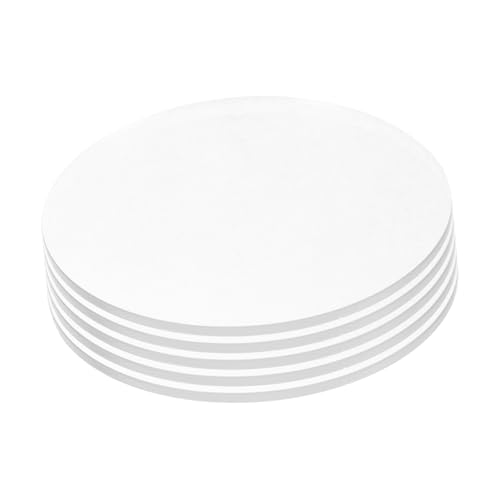 POPETPOP 5 Stück Teiliges Transparente Acrylscheiben Runde Klare Plexiglasplatten für DIY Basteln Malen Fotoschutzelemente und Untersetzer Schützend Beidseitig Foliert Vielseitig von POPETPOP