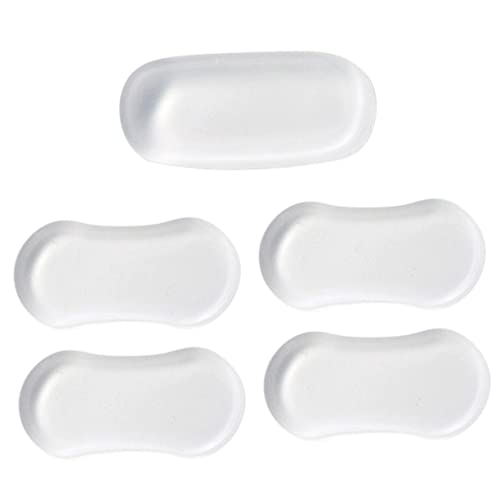 POPETPOP 5 Stück WC-Sitzkissen Möbelpads, Bodenschutz Schaum Unterlage Küchenschränke Toilettensitzpuffer schubladenschrank Möbel Stoßstangen Schrankstoßstangen klar Kieselgel Transparent von POPETPOP