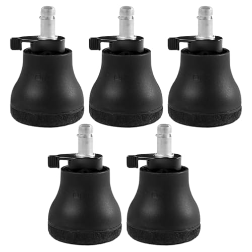 POPETPOP 5 Stück bürostuhl Matte Bürorestuhl Stuhlräder Radstopper für Möbel Austausch der Stuhlrollen Stuhlradstopper stühle Möbelgeräte Lenkrollenstopper Lenkrad Rollen Rollen pa6 Schwarz von POPETPOP