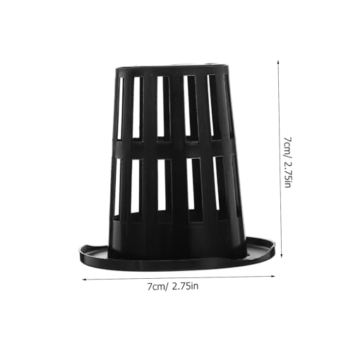 POPETPOP 50 Stück Hydroponischer Gemüsekorb Hydrokulturturm Pflanzenkorb Hydrokultur-stützpflanzennetz Blumentopfkorb Würfel Hydroponischer Eimer Netztöpfe Klare Töpfe Plastik Black von POPETPOP