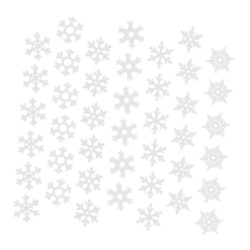 POPETPOP 50 Stück Teiliges Holzschneeflocken zum Basteln Natürliche Weihnachtsdeko Wiederverwendbare DIY Holzornamente für Fenster Wand und Christbaumschmuck von POPETPOP