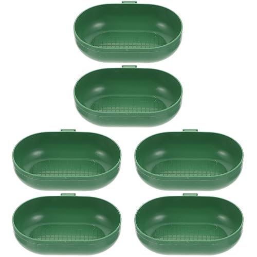 POPETPOP 6 STK Vogel Badewanne Wellensittich Badewanne Reinigungsmittel Für Vögel Zubehör Für Vogelkäfige Vogelkäfig-badewanne Sittich-vogeltränke Vogeltränkebecken Plastik Shampoo Füttern von POPETPOP