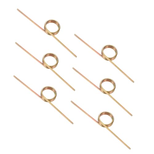 POPETPOP 6 Stück Klappdeckel Mülleimerfeder Mülleimerdeckelfeder Verstellbare Mülleimerdeckelfeder Ersatz Torsionsfeder Für Mülleimer Feder Für Mülldeckel Goldene Farbe Verzinkt von POPETPOP