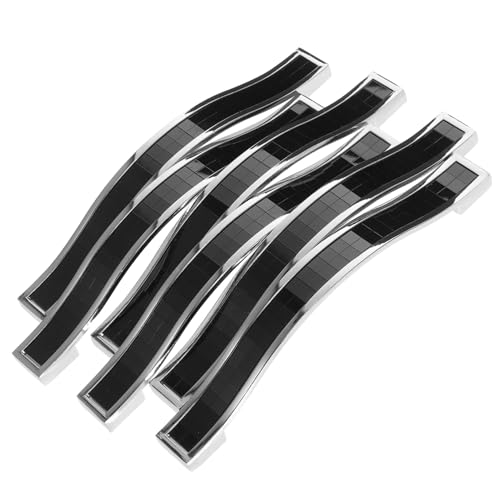 POPETPOP 6 Stück Schrankgriffe Schwarz Langlebige Zinklegierung Rostfrei für Küchenschränke Kleiderschränke und Kommoden Modernes Design für Wohnmöbel von POPETPOP