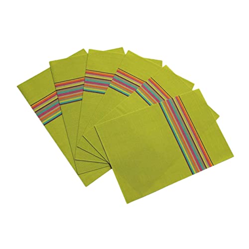 POPETPOP 6 Stück Tischset Küchenmatten Nicht Schwarz Ort Isoliert Hitze Für Multifunktional Mit Platzdeckchen Isoliermatte Anti-Skid-tischmatten Mahlzeit Matte PVC Green von POPETPOP