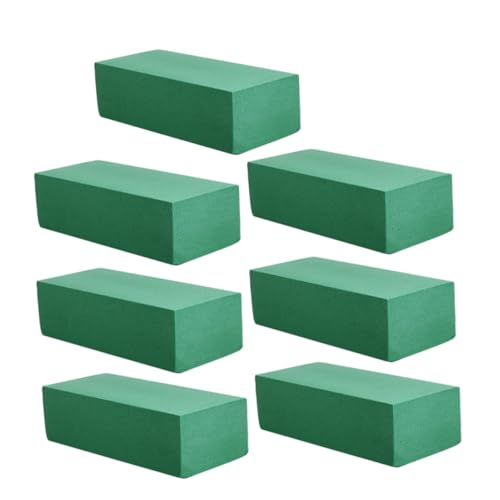 POPETPOP 7 Grüne Blumenblöcke: Halter Für - Und Trockenblumenarrangements Für Frische Und – Blumenschlamm-gartendekorationen Für Hochzeiten, 23 X 10 X 7 cm von POPETPOP