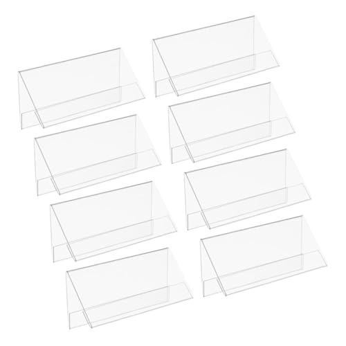 POPETPOP 8stücke Teiliges Transparenter Acryl Namensschilder Für Schreibtische Doppelseitige Tischaufsteller Für Büro Und Konferenzräume Bruchsicher Und Vielseitig Einsetzbar von POPETPOP