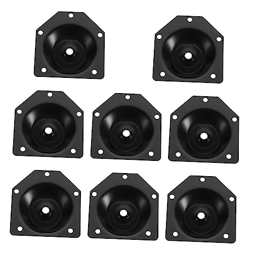 POPETPOP 8 Stück Sofatischbeindichtung Verstellbarer Möbelnivellierer Einstellbar Aufsätze Für Tischbeine Schieberegler Platte Pads Montage Teller Abgewinkelt Black Eisen von POPETPOP