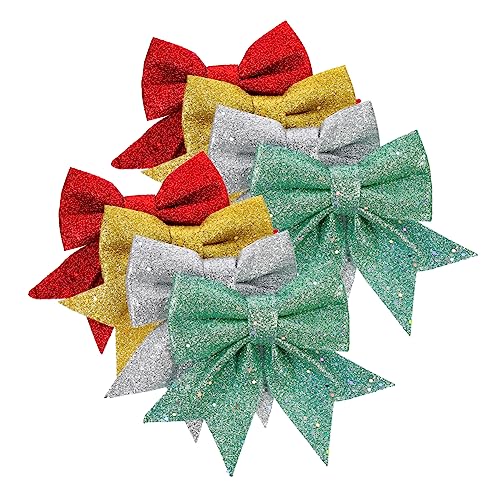 POPETPOP 8stücke Teiliges Weihnachtsdeko Schleifen Für Kränze Und Bäume Glänzende Rote Silberne Goldene Und Hellgrüne Ornamente Für Festliche Anlässe Und Hochzeiten POPETPOP 8stücke Teiliges Weihnachtsdeko Schleifen Für Kränze Und Bäume Glänzende Rote Silberne Goldene Und Hellgrüne Ornamente Für Festliche Anlässe Und Hochzeiten von POPETPOP