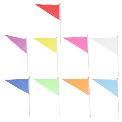 POPETPOP 9 Stück Handfahnen Kleine Bunte Handwaving Flags aus Polyester Leichte Mini fahnen für Kindergeburtstag Parade Festival und Party Geeignet POPETPOP 9 Stück Handfahnen Kleine Bunte Handwaving Flags aus Polyester Leichte Mini fahnen für Kindergeburtstag Parade Festival und Party Geeignet von POPETPOP