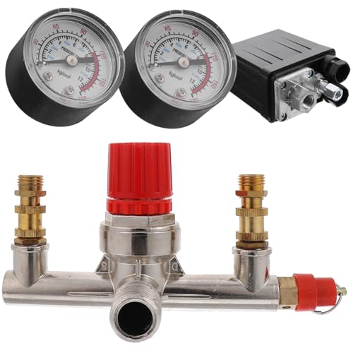 POPETPOP Air Compressor Pressure Control Switch mit Manometer Druckregler für Kompressor Pumpe Einstellbar Energiesparend Einfache Installation Geeignet für Luftkompressoren POPETPOP Air Compressor Pressure Control Switch mit Manometer Druckregler für Kompressor Pumpe Einstellbar Energiesparend Einfache Installation Geeignet für Luftkompressoren von POPETPOP