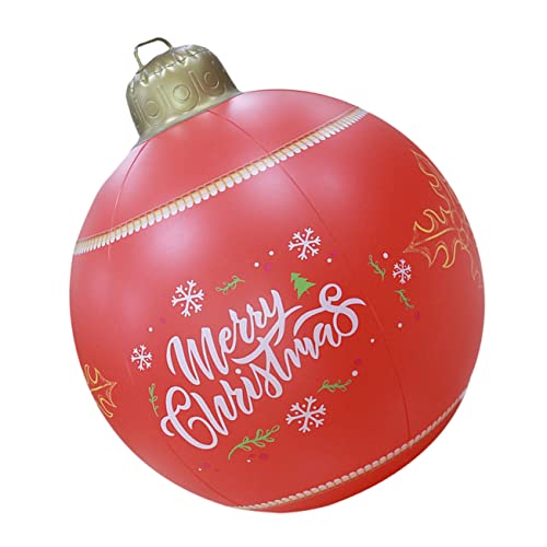 POPETPOP Aufblasbarer Großer Weihnachtsball Rote Weihnachtsdekoration Wetterfest für Innen Außen Festliche Ornamente Weihnachtsbaum Deko POPETPOP Aufblasbarer Großer Weihnachtsball Rote Weihnachtsdekoration Wetterfest für Innen Außen Festliche Ornamente Weihnachtsbaum Deko von POPETPOP