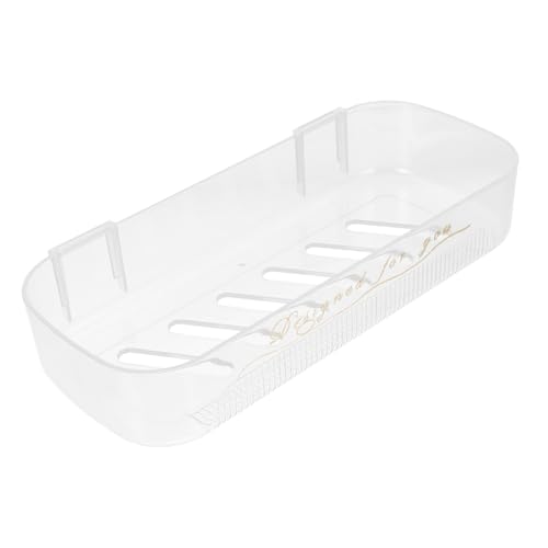 POPETPOP Badezimmer Wandregal Transparent Wandmontage Aufbewahrungsständer Rostfrei Feuchtigkeitsbeständig Abtropfbar Küchen Organizer Badregal Ohne Bohren von POPETPOP