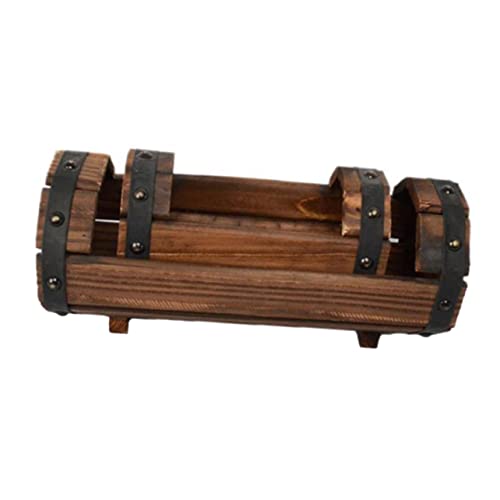 POPETPOP 2pcs Rustikalen Holz Pflanzer Set Vintage Halb Elegante Garten Bett Topf POPETPOP 2pcs Rustikalen Holz Pflanzer Set Vintage Halb Elegante Garten Bett Topf von POPETPOP