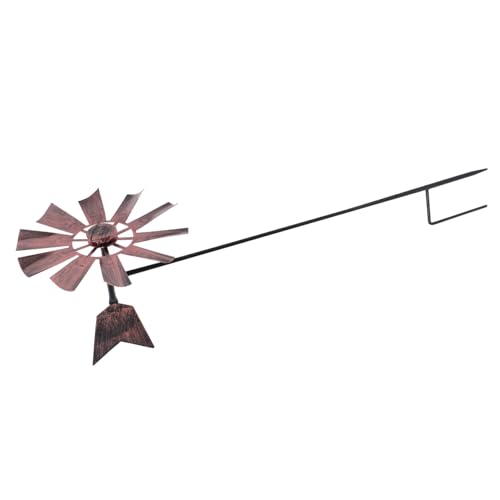 POPETPOP Iron Art Windmill Gartendekoration Rotierende Windmühle für Outdoor Windspiel aus Metall Langlebig und Wetterfest für Garten und Balkon POPETPOP Iron Art Windmill Gartendekoration Rotierende Windmühle für Outdoor Windspiel aus Metall Langlebig und Wetterfest für Garten und Balkon von POPETPOP