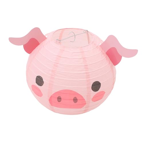 POPETPOP Cartoon Tier Laterne mit Niedlichem Schwein Stabile Papierlaterne für DIY Basteln Dekorative Laterne für Festtage Partys und Zimmerdekoration Kinderfreundlich und Kreativ Fördernd von POPETPOP