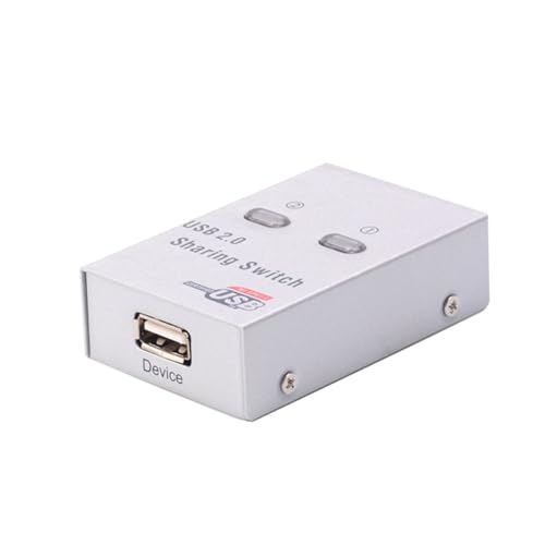 POPETPOP USB 2.0 Drucker Sharing Selector Automatischer Umschalter für Scanner und Drucker Druckerfreigabe für Mehrerepcs Durable Material Komfortable Nutzung ohne Häufiges und Ausstecken von POPETPOP