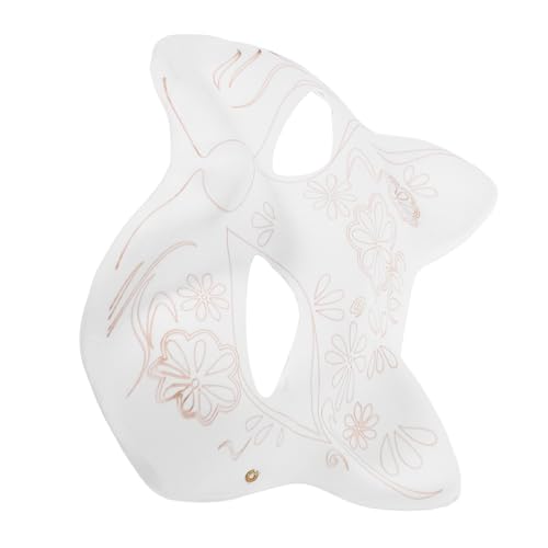 POPETPOP DIY Malmaske Katzenkopf Unbemalte Papiermaske Für Kreative Bastelprojekte Für Erwachsene Kostümpartys Und Halloween Leicht Und Angenehm von POPETPOP