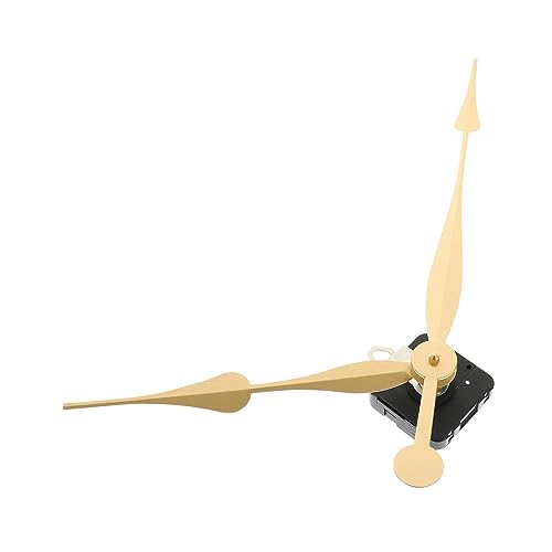 POPETPOP DIY Quarz Uhrwerk Set mit Langen Goldenen Zeigern Hochdrehmoment Uhrmechanismus für Wanduhr Reparatur und Robust und Langlebig Einfach zu Bedienen von POPETPOP