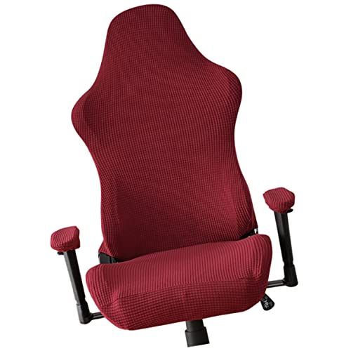 POPETPOP Dehnbarer Gaming Stuhlbezug mit Armlehnen und Sitzschutz Geeignet für Büros Waschbar und Schmutzabweisend für Computerzimmer von POPETPOP