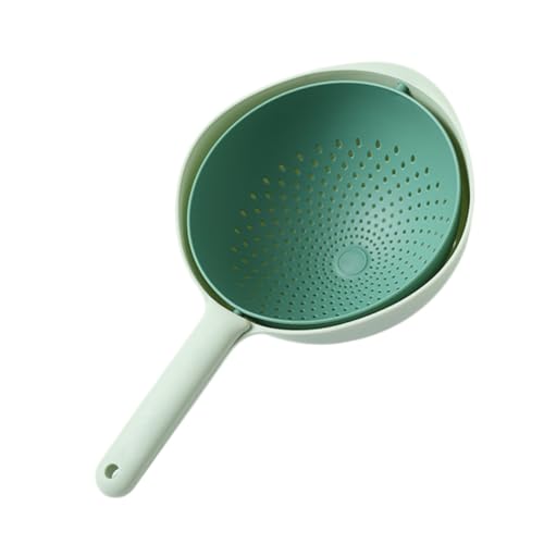 POPETPOP Doppelter Abtropfkorb mit Filter Praktischer Küchensieb für Obst und Gemüse Tragbar für Haus und Camping Effektive Entwässerung und von POPETPOP