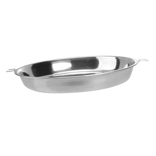 POPETPOP Edelstahl Dampfgarer Platte mit Doppelgriffen Hitzebeständige Kochplatte für Gedämpften Reis Backen Servieren Leicht Tragbar und Kompakt für Küche und Buffet von POPETPOP
