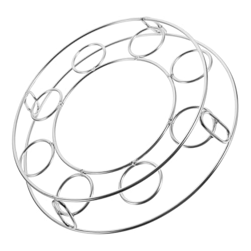 POPETPOP Edelstahl Wok Halterung Doppellagiges Dampfgareinsatz Kochgeschirr Regal Topftrivet Ofenfest Kompakt und Belüftet Für Gasherd und Haushalt von POPETPOP