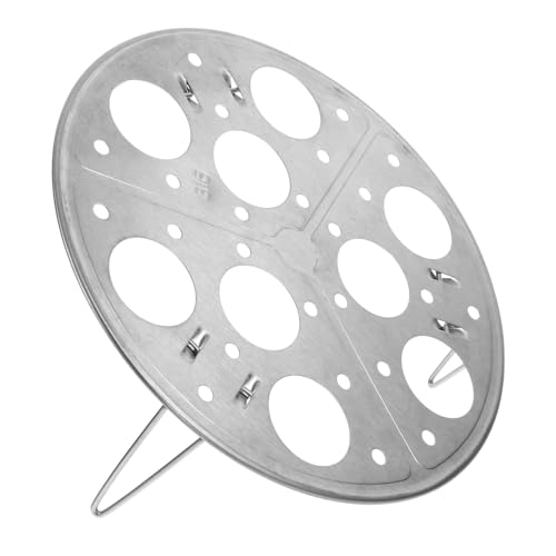 POPETPOP Eierdampfer Dampfkochgestell Kochen Tablett Dampfgarer rostfrei wiederverwendbare Eierdampfschale dampfender Eierständer Wok-Dampfgestell Edelstahl 316 Silver von POPETPOP
