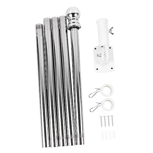 POPETPOP Fahnenmast mit Wandhalterung und Stabilem Sockel Drehbarer Flaggenmast Wetterfest Rostfrei Windbeständig für und Außenbereich von POPETPOP